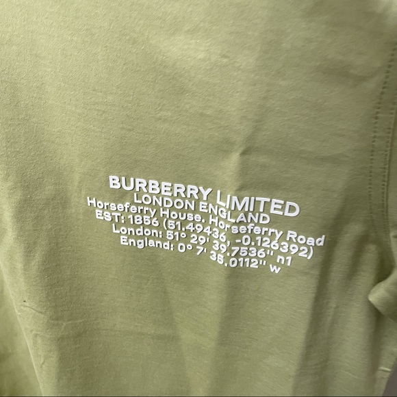 New Burberry Mist Green coordinates print logo tee - Picture 8 of 11